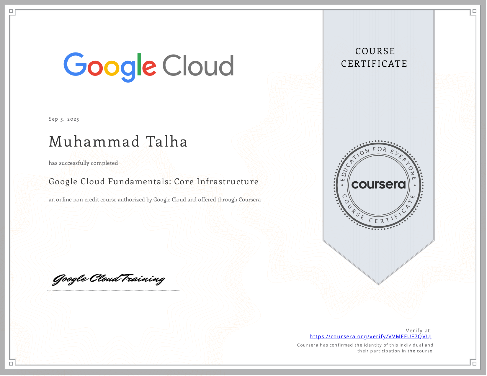 Certificate Preview